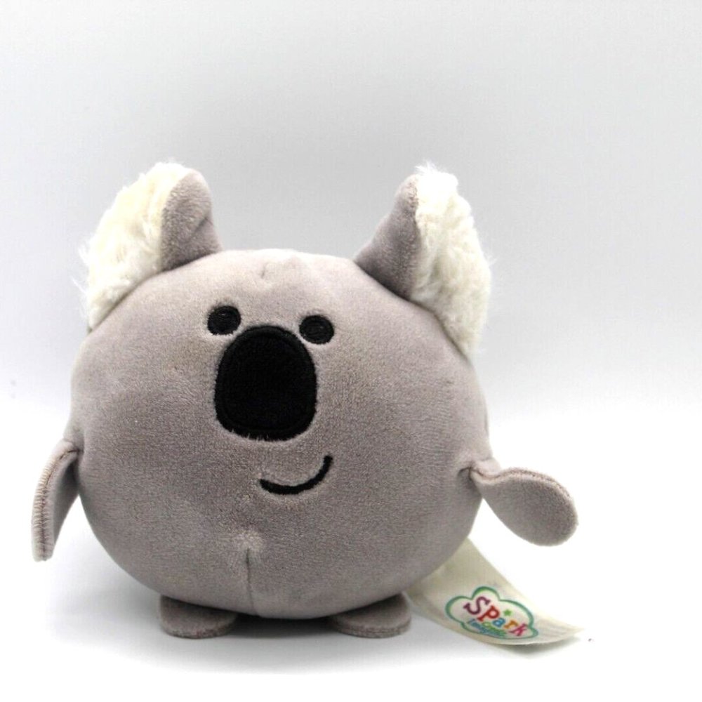 Spark Create Imagine Koala Rattle Plush Lovey Gray Grey Squishy SO SOFT 4” EUC